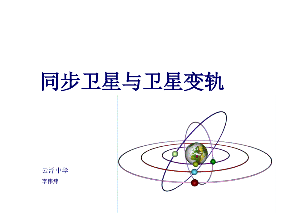 同步卫星与卫星变轨分解课件_第1页