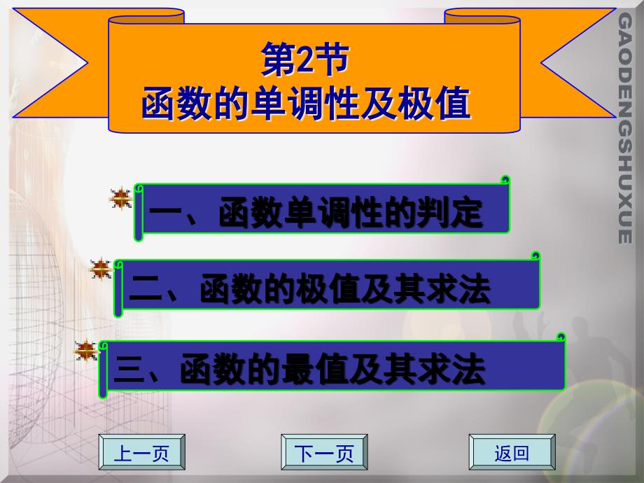 函数的单调性及极值课件_第1页