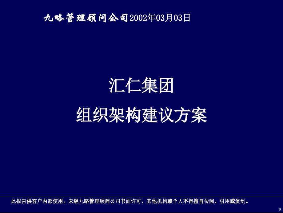 汇仁组织架构建议方案（第五稿）0303_第1页