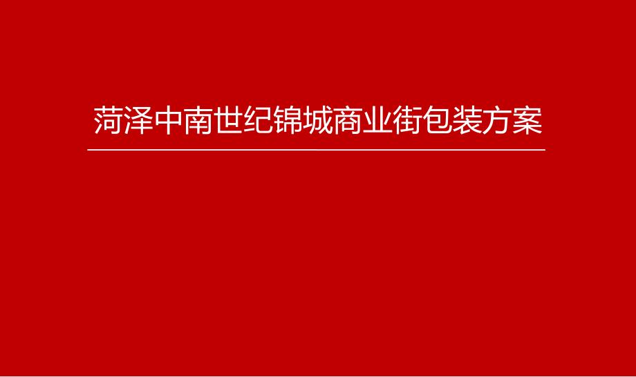 菏泽中南世纪锦城商业街包装方案_第1页