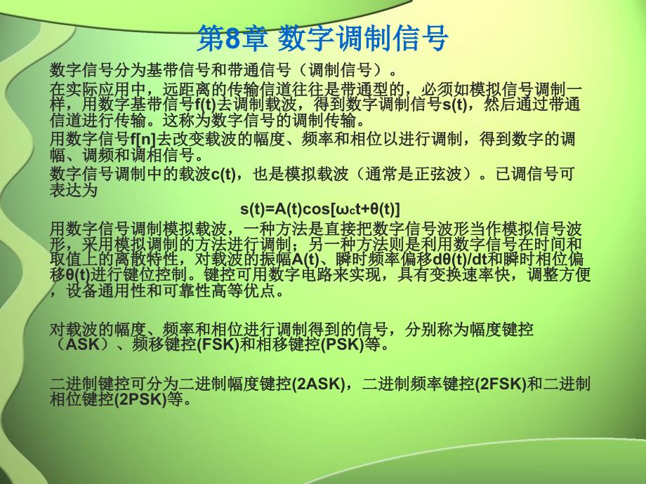 《通信原理》——数字调制信号_第1页