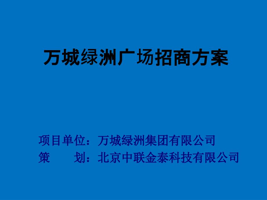 城市综合体招商方案课件_第1页