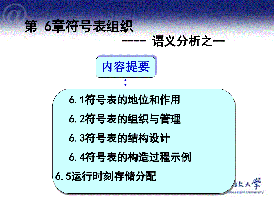 第六章符號(hào)表組織_第1頁(yè)