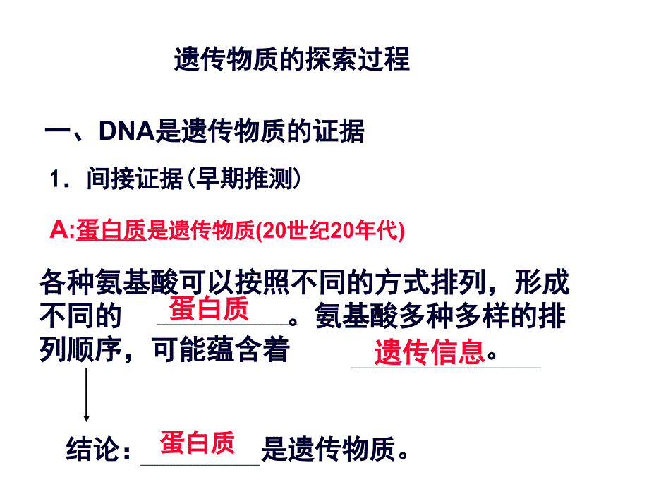 探索遗传物质的过程详解_第1页