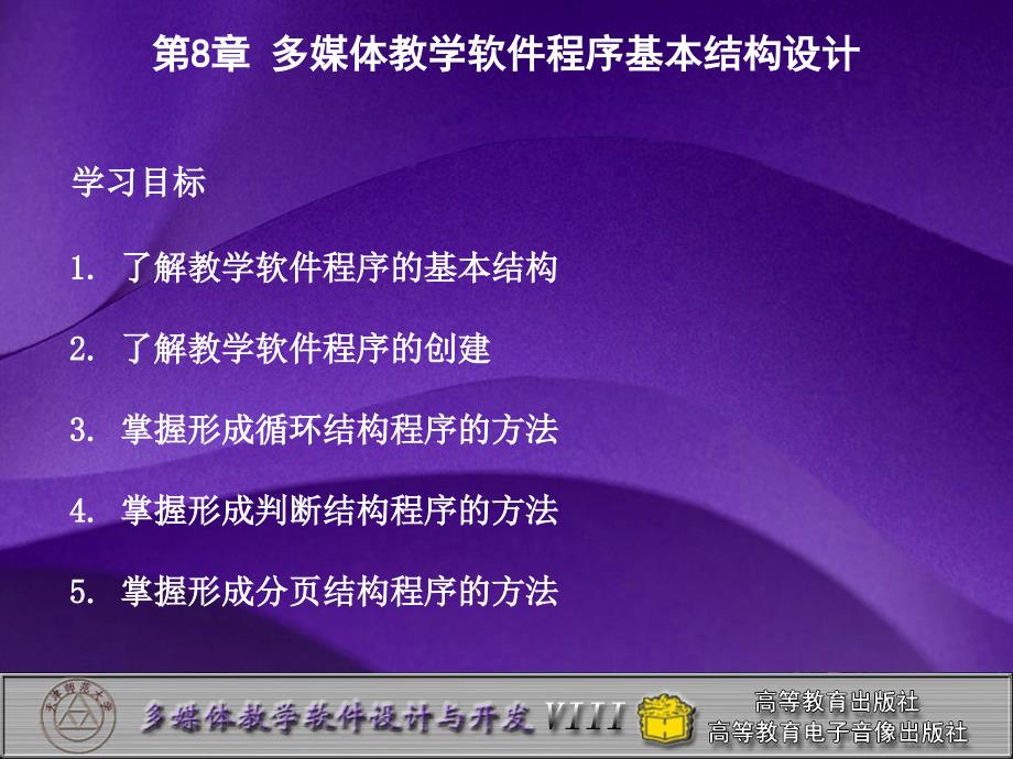 第章多媒体教学软件程序基本结构设计_第1页