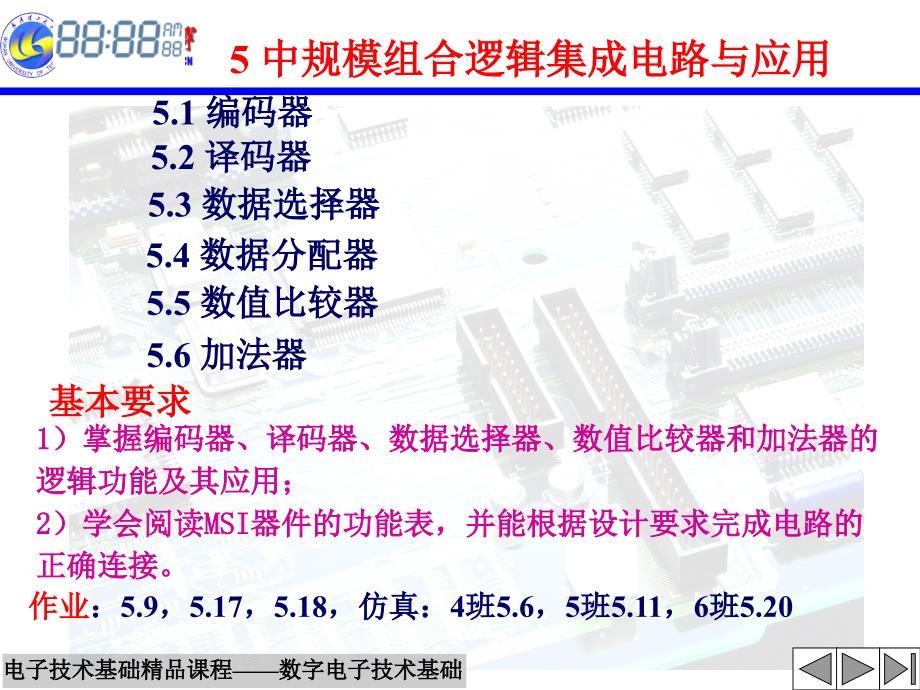 数字电子线路第五章组合逻辑电路复习_第1页