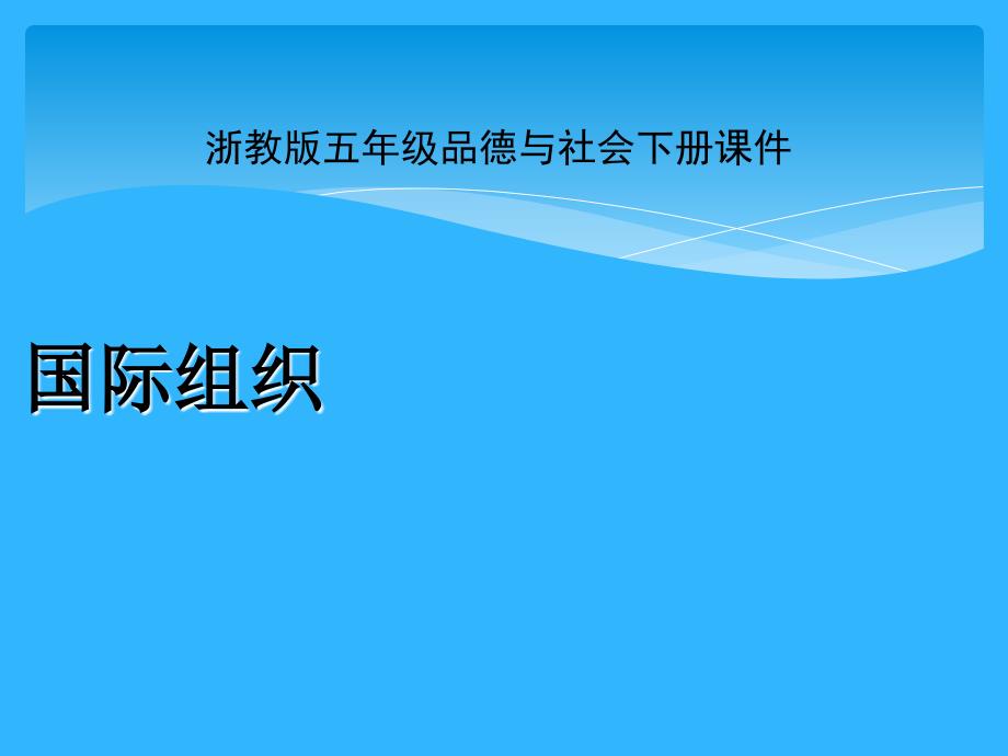 浙教版五年级品德与社会下册国际组织_第1页