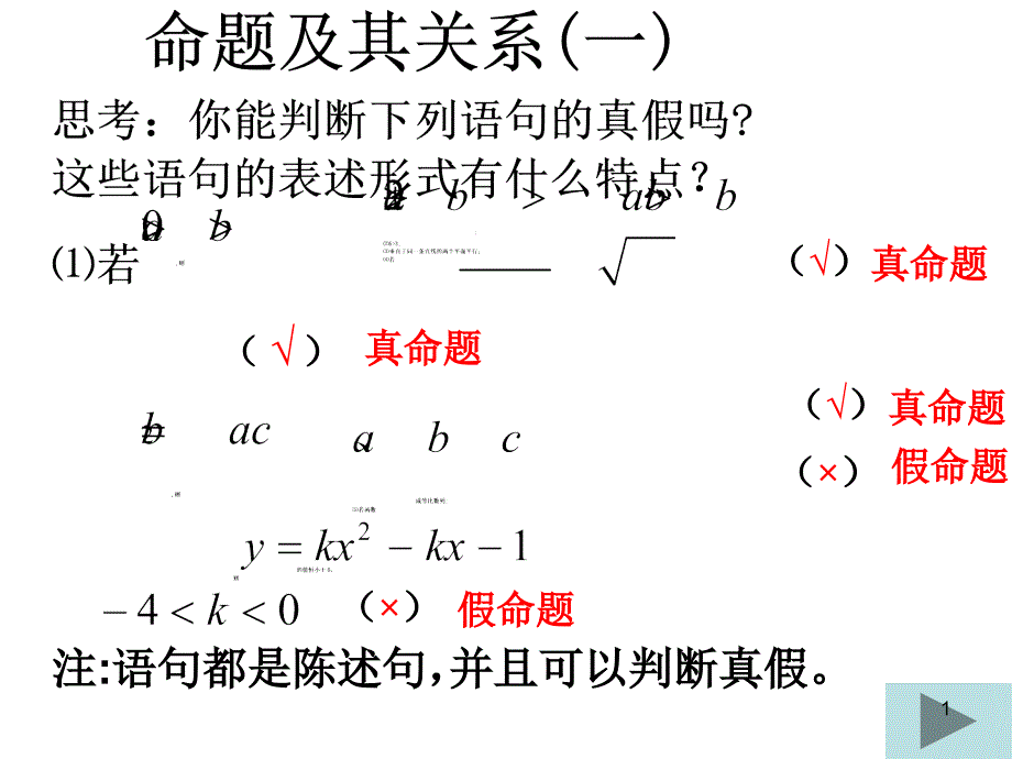 高中数学命题及其关系一_第1页