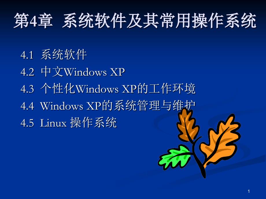 系统软件及其常用操作系统_第1页