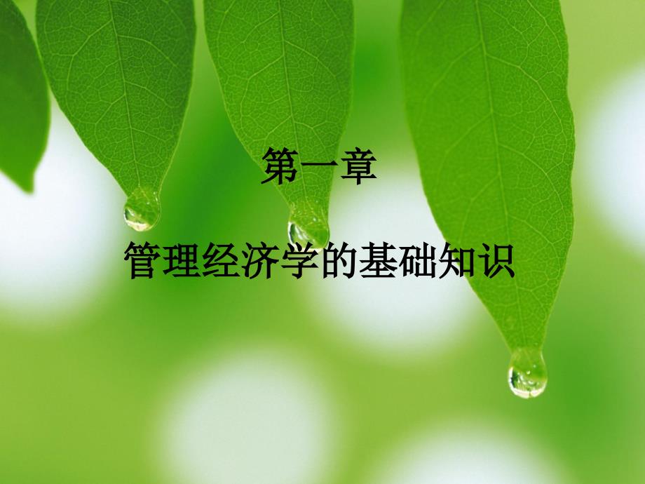 管理经济学的基础知识_第1页