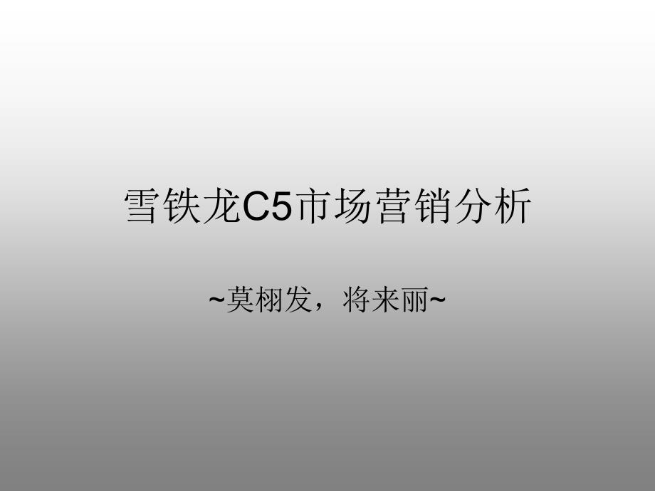 雪铁龙C5市场营销分析_第1页