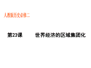 (精品)8-23 世界經(jīng)濟的區(qū)域集團化