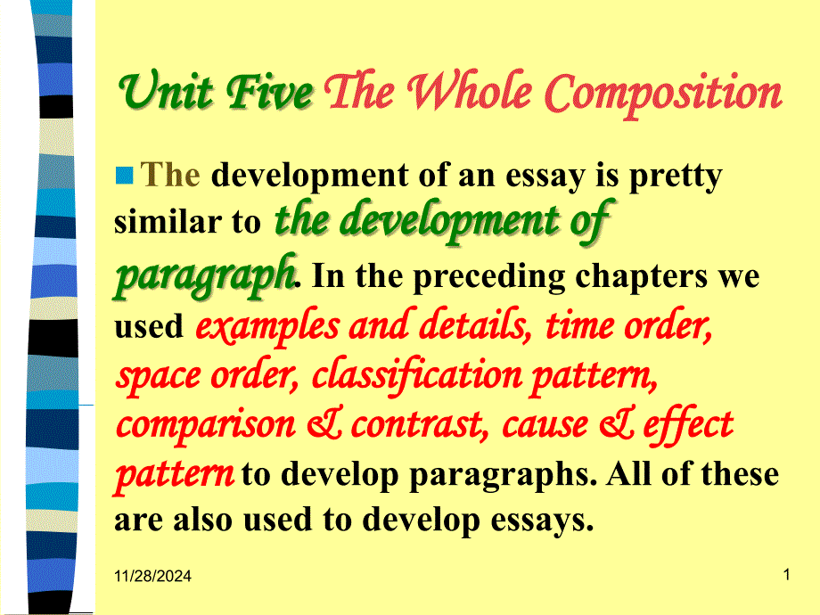 No.5-Unit-Five-The-Whole-Composition-8-大学英语写作教学课件_第1页