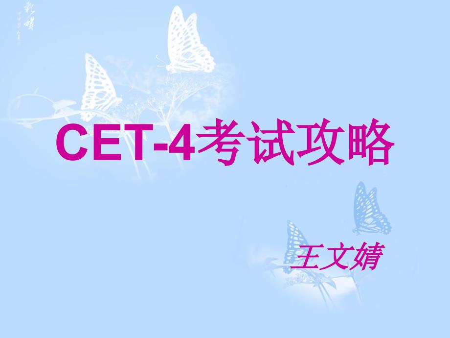 (精品)CET-4考试攻略_第1页