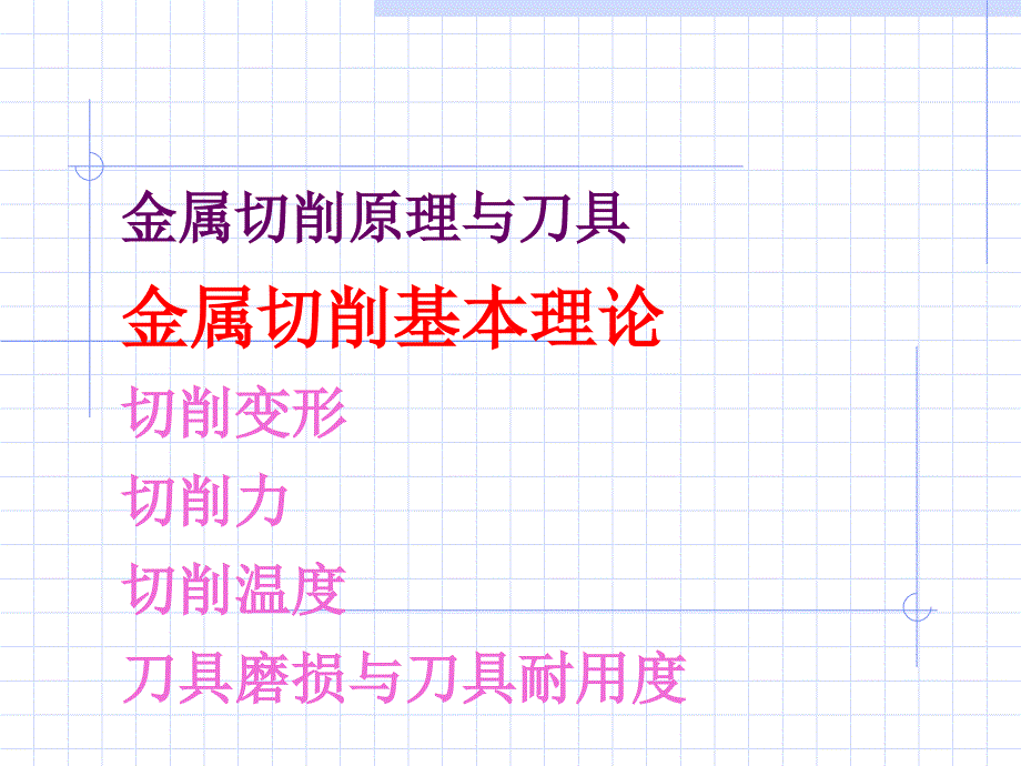 机械类-金属切削原理与刀具-金属切削基本理论课件_第1页