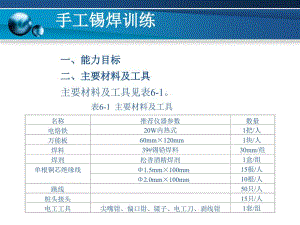 項(xiàng)目06手工錫焊訓(xùn)練