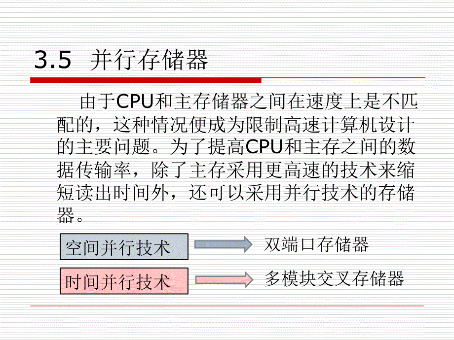 存储系统4并行存储器和多模块交叉_第1页