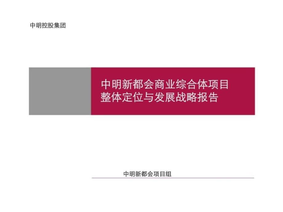 山东肥城中明新都会商业综合体项目整体定位_第1页