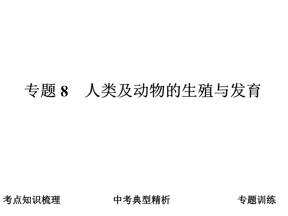 中考生物复习：人类及动物的生殖与发育_第1页