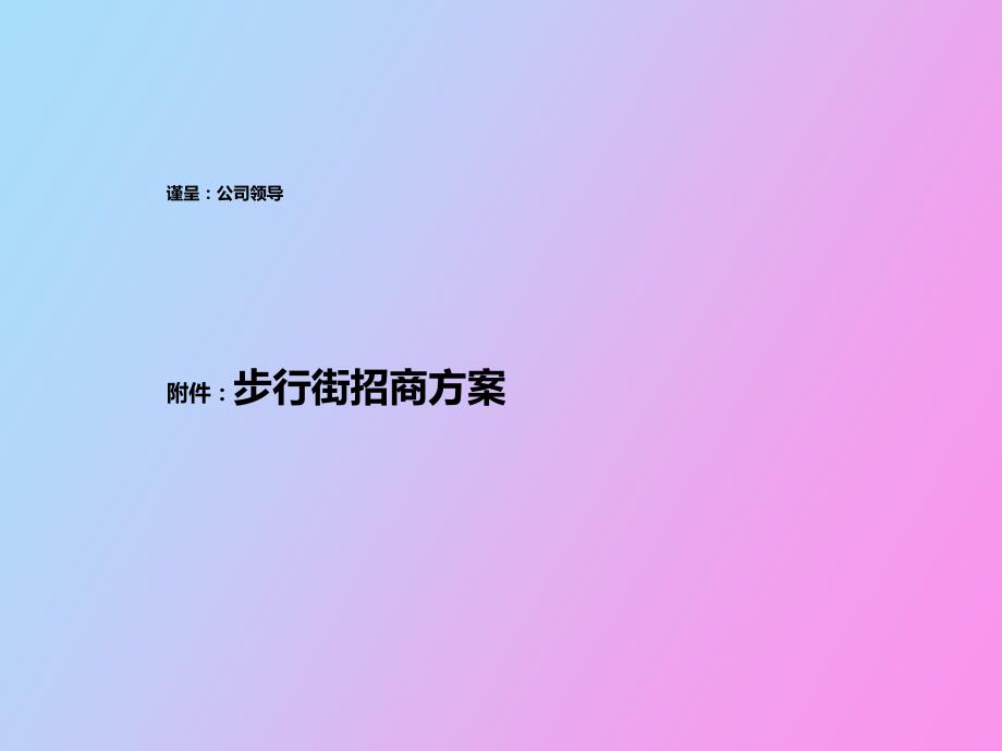 步行街招商方案_第1页