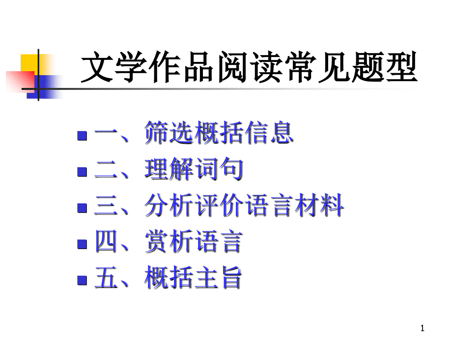 现代文题型分类解说_第1页