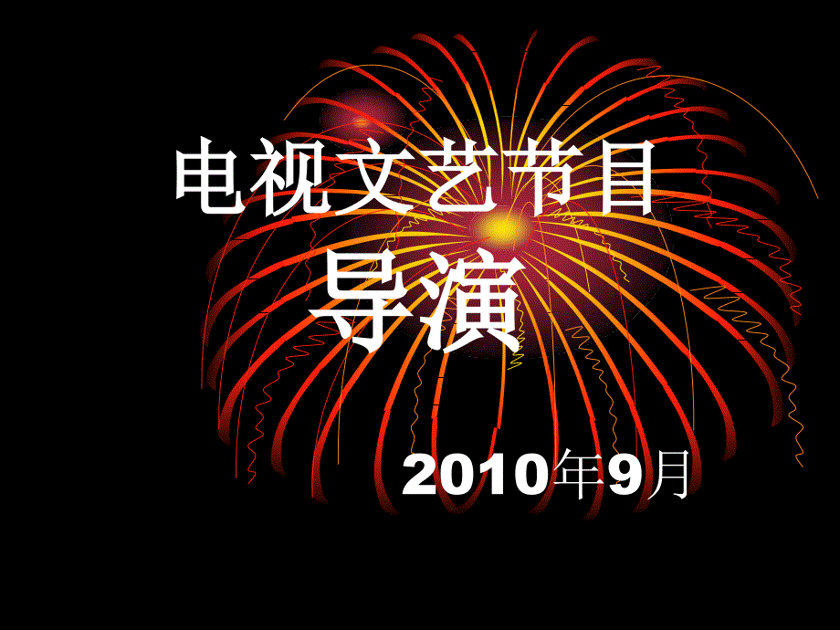 电视文艺节目导演_第1页