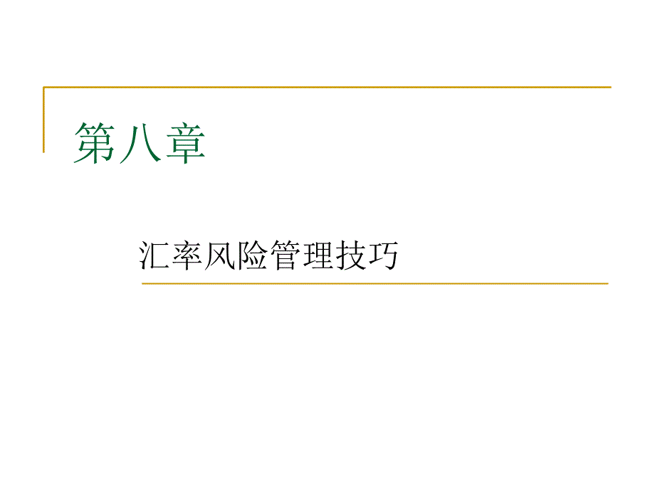 外汇风险管理技巧_第1页