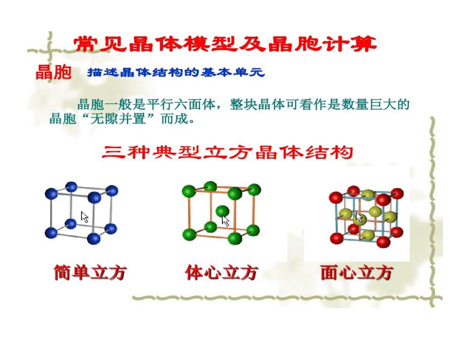 精美晶体模型及晶胞计算课件_第1页