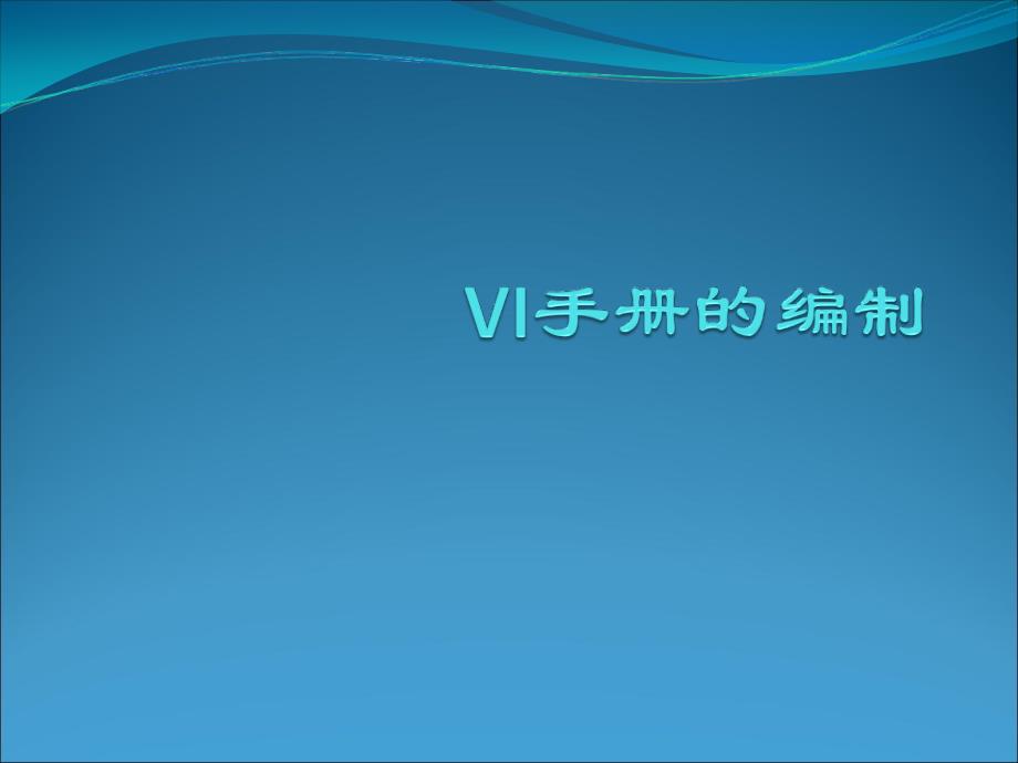 3.VI手册的编制_第1页