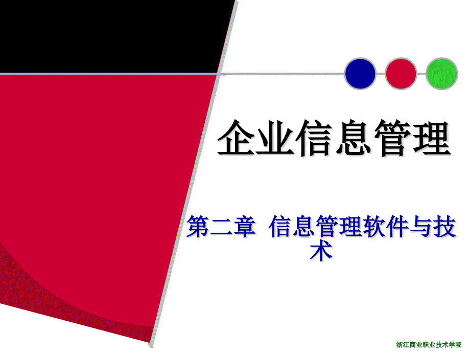 企业信息管理-第二章 信息管理软件与技术_第1页