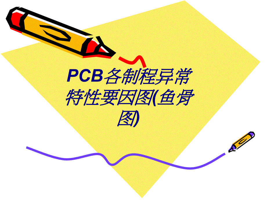 PCB各制程异常特性要因图(鱼骨图)培训课件_第1页