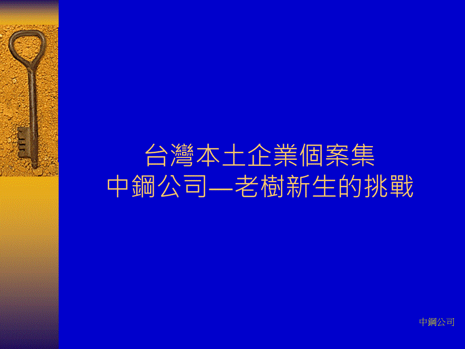 中鋼公司—老樹新生的挑戰_第1页