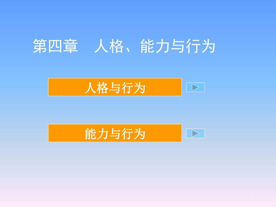 人格能力与行为武汉科技大学组织行为学概述_第1页