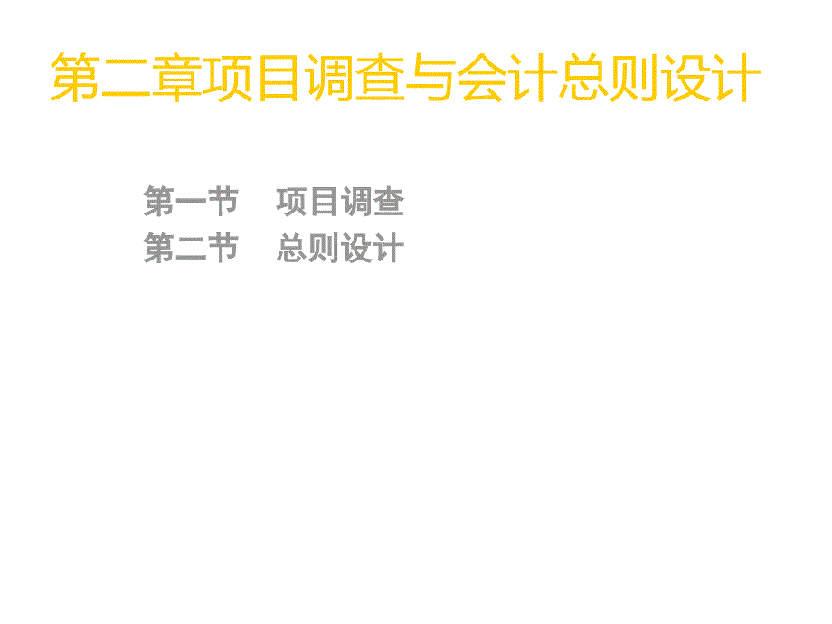 会计制度设计——第二章项目调查与会计总则设计(1)_第1页