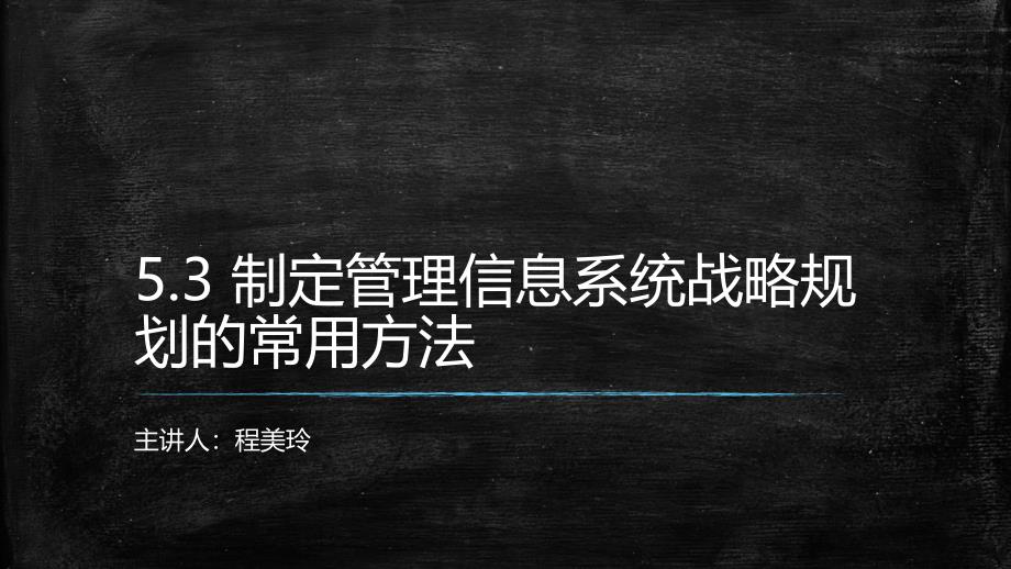 制定管理信息系统战略规划的常用方法_第1页