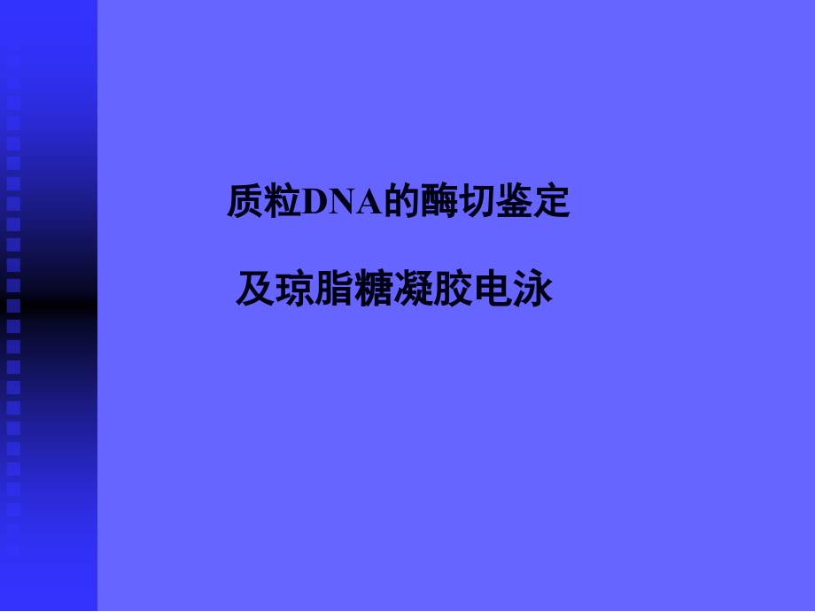 质粒DNA的酶切鉴定及琼脂糖凝胶电泳_第1页