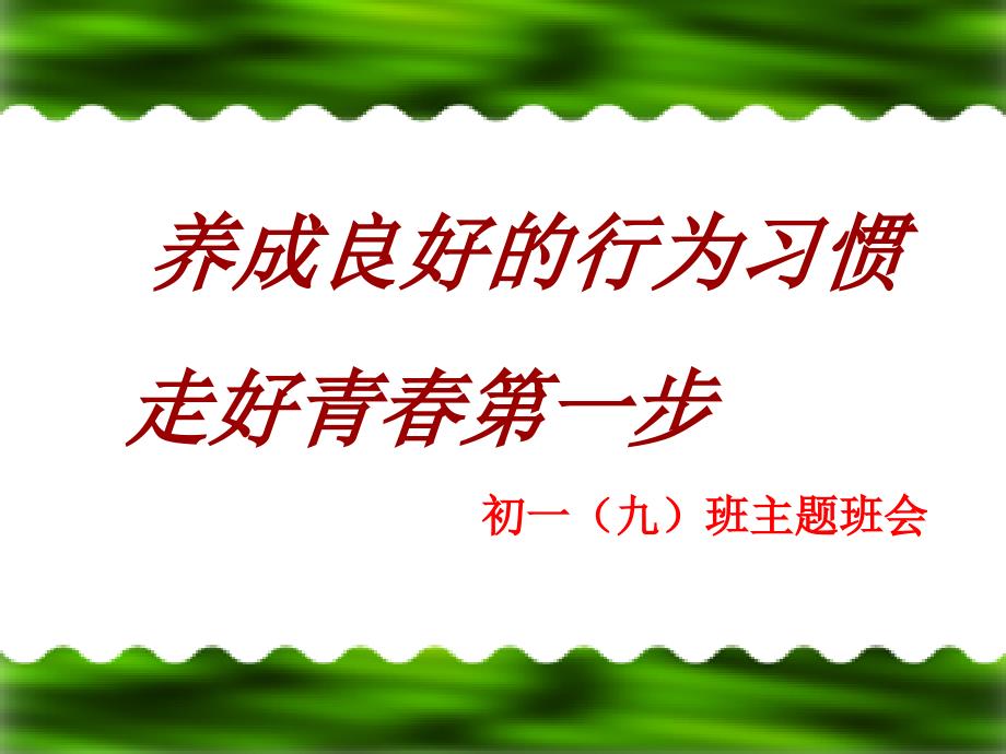 行为习惯养成主题班会-(2).课件_第1页