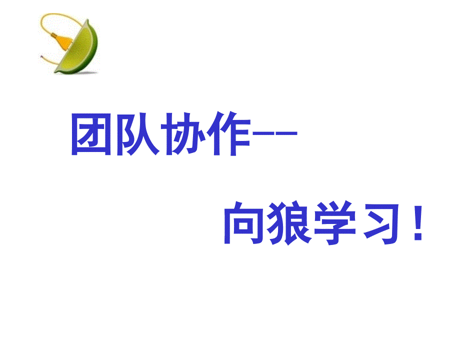 团队协作向狼学习_第1页