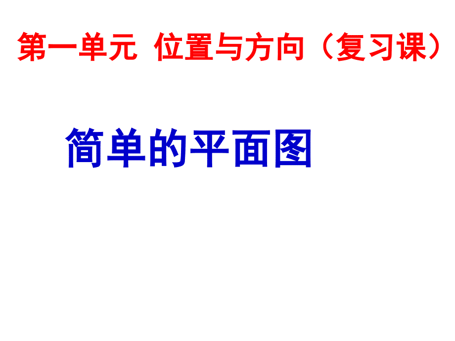 第一单元复习(简单的平面图)介绍_第1页