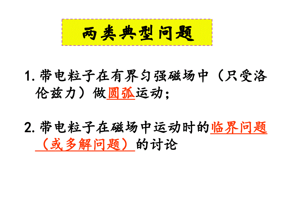 带电粒子在磁场中的运动经典题目通用PPT课件_第1页