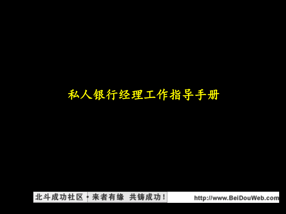 麦肯锡中信实业银行私人银行经理PPT42页_第1页