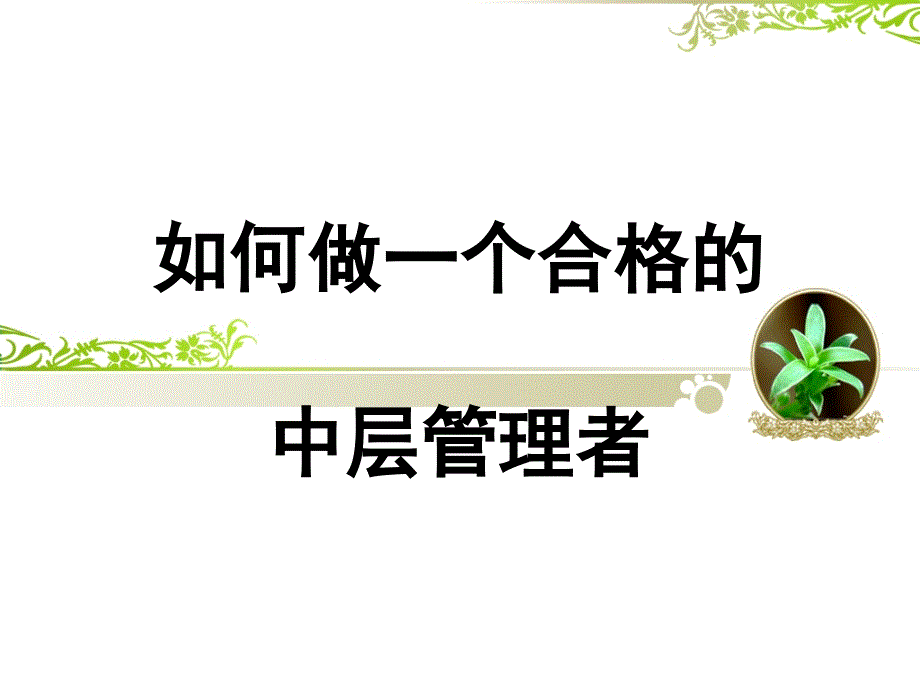 如何做一个合格的中层管理者090921_第1页