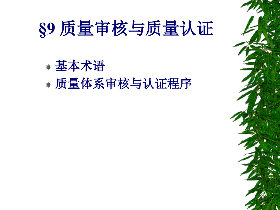 讲义-质量审核和质量认证_第1页