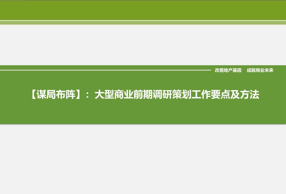 大型商业前期调研策划工作要点及方法30页_第1页