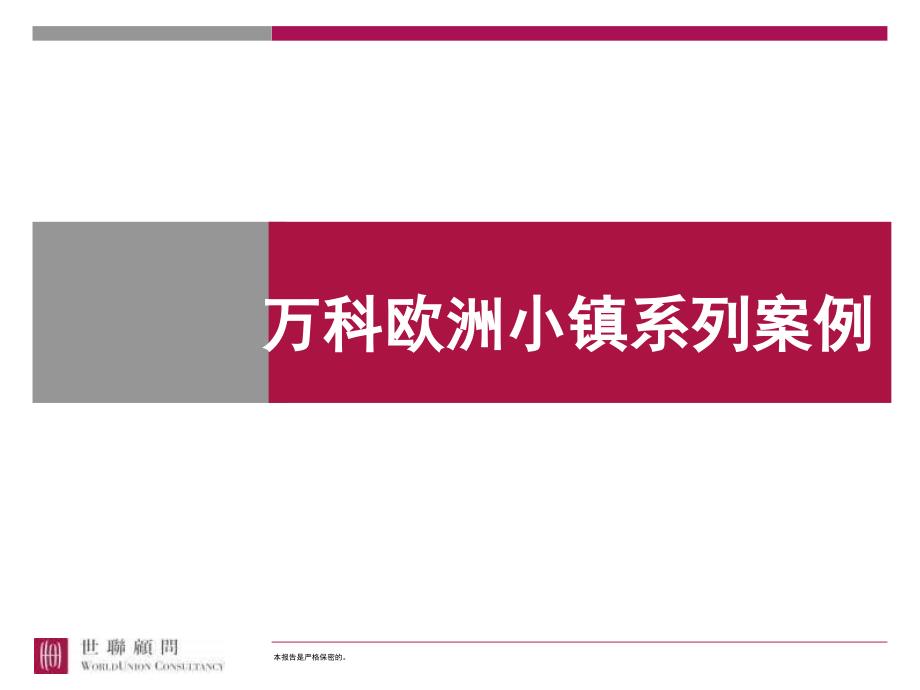 某地产欧洲小镇系列产品：住宅研究_第1页