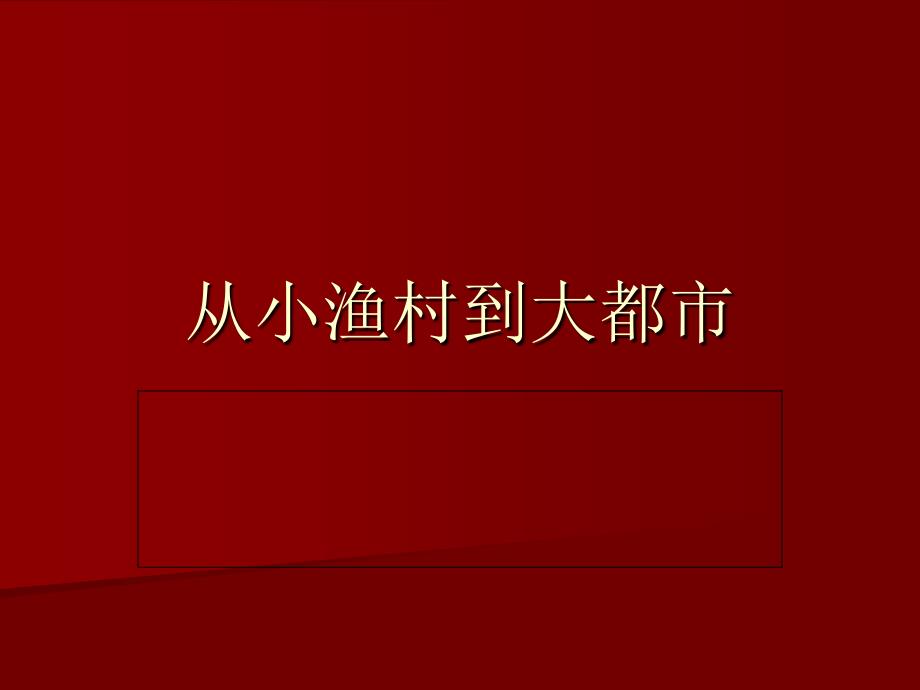 从小渔村到大都市(1)(教育精品)_第1页