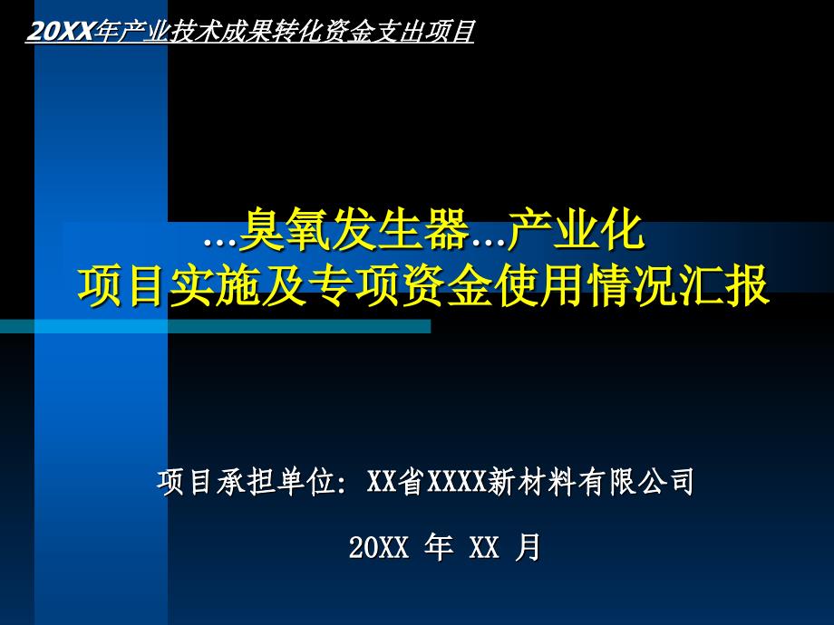 某项目实施及专项资金使用情况汇报_第1页