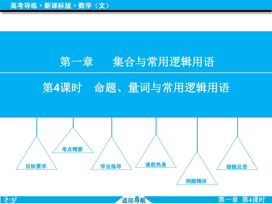 1-4命题、量词与常用逻辑用语课件(教育精品)_第1页