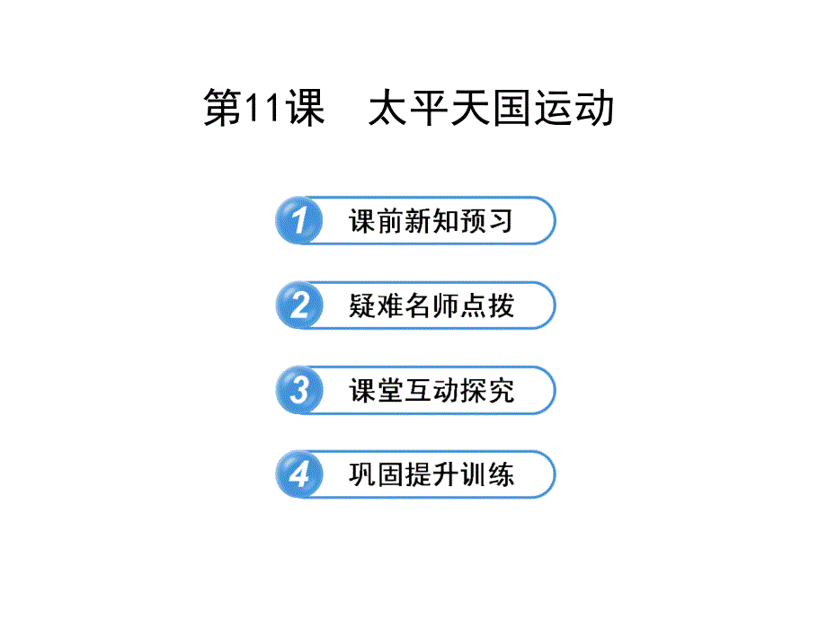 高一历史人教版必修一课件-第四单元-：4.11-太平天国运动_第1页