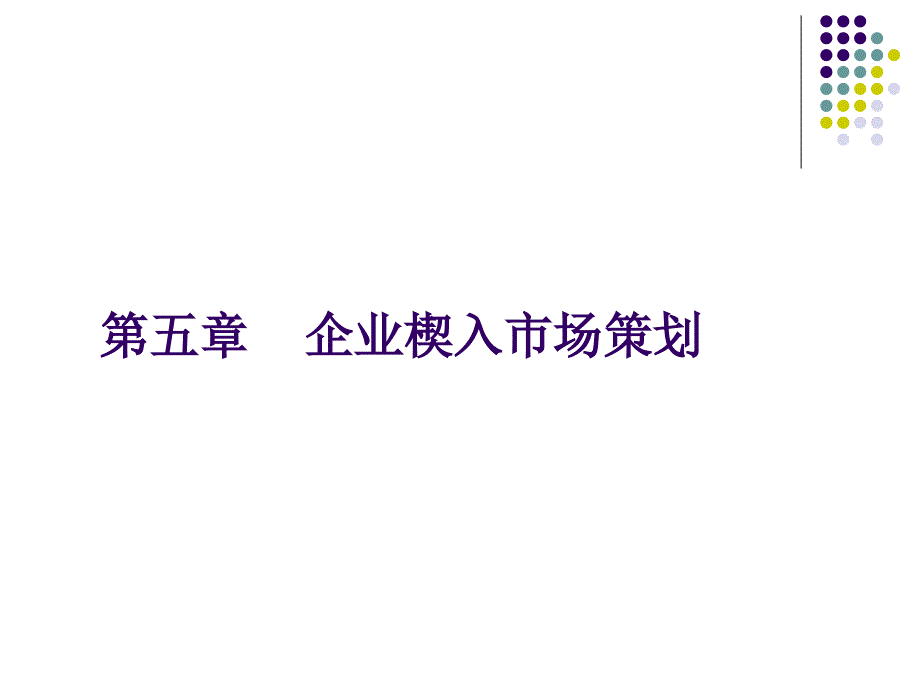 第五章 企业楔入市场策划_第1页